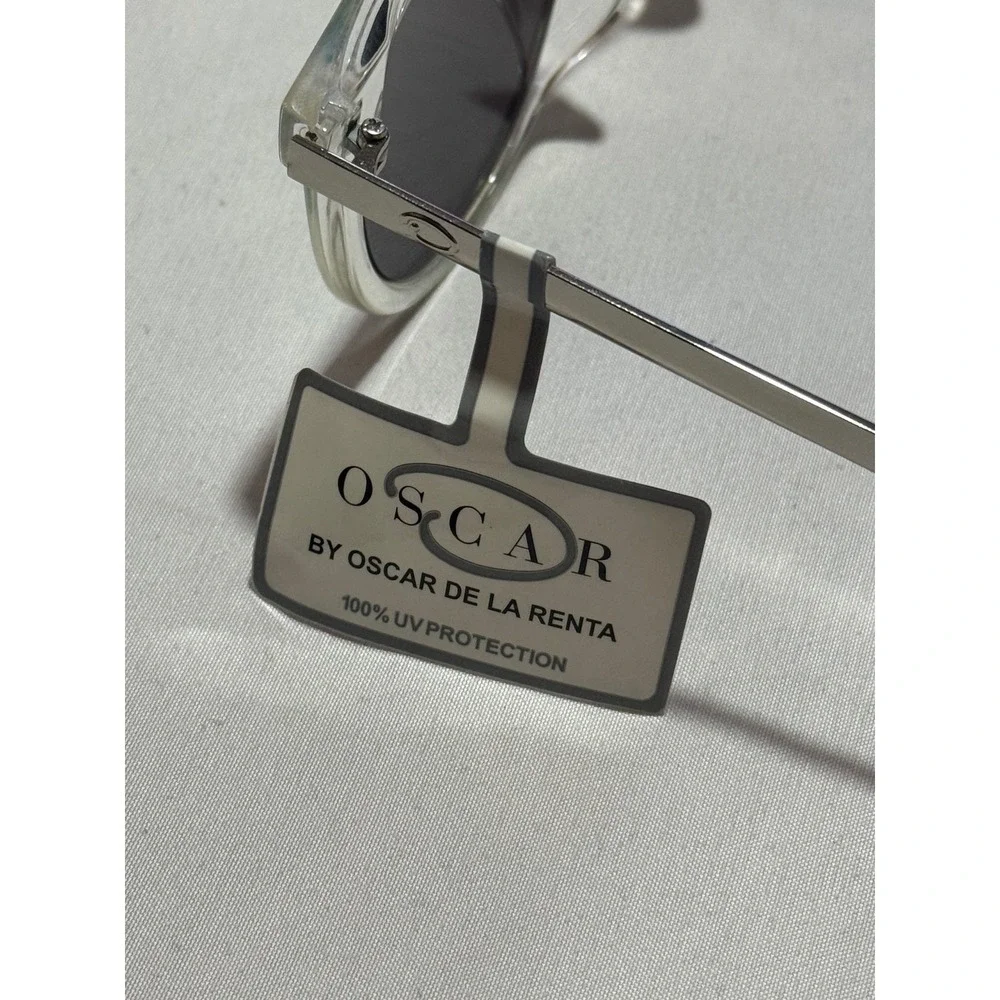 Oscar‎ de la Renta Crystal Frame Fashion Sunglasses Green Mirror Lenses